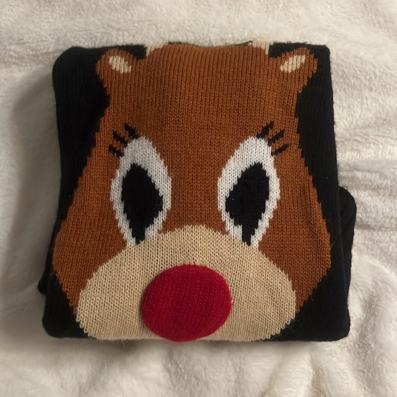 Carolyn Taylor Christmas Sweater size small Rudolph red nose reindeer - Picture 4 of 8